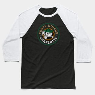 Charlotte Forty Niners Vintage Design Baseball T-Shirt